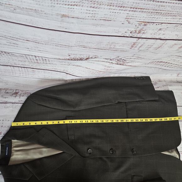 Ralph Lauren Blazer Mens 40 Medium Brown Plaid Wool Cashmere Two Button Jacket - Picture 16 of 16